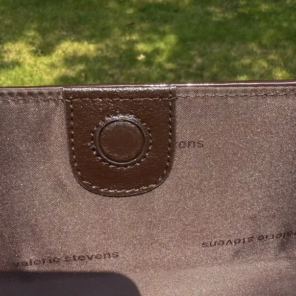 Vintage Valerie Steven’s Brown Leather & Leopard Calfhair Shoulder Clutch Bag - Picture 10 of 15